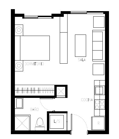 High Point 6, Tipo 36 m2
